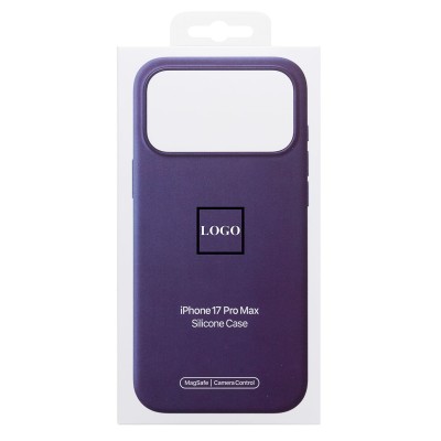 Чехол-накладка с анимацией для Apple iPhone 17 Pro Max (Фиолетовый туман) ORG Silicone Case