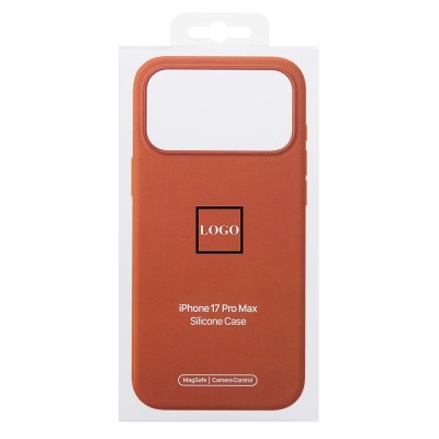 Чехол-накладка с анимацией для Apple iPhone 17 Pro Max (Терракотовый) ORG Silicone Case