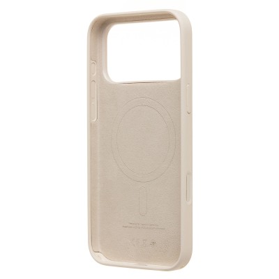 Чехол-накладка с анимацией для Apple iPhone 17 Pro Max (Кремовый) ORG Silicone Case