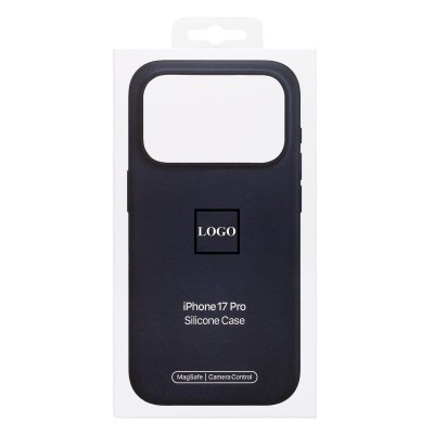 Чехол-накладка с анимацией для Apple iPhone 17 Pro (Черный) ORG Silicone Case