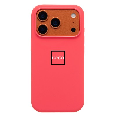 Чехол-накладка с анимацией для Apple iPhone 17 Pro (Ярко-розовый) ORG Silicone Case