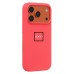 Чехол-накладка с анимацией для Apple iPhone 17 Pro (Ярко-розовый) ORG Silicone Case