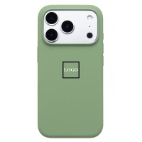 Чехол-накладка с анимацией для Apple iPhone 17 Pro (Светлый мох) ORG Silicone Case