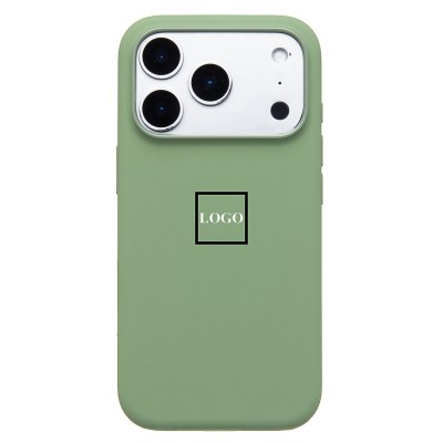 Чехол-накладка с анимацией для Apple iPhone 17 Pro (Светлый мох) ORG Silicone Case