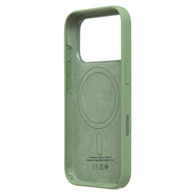 Чехол-накладка с анимацией для Apple iPhone 17 Pro (Светлый мох) ORG Silicone Case