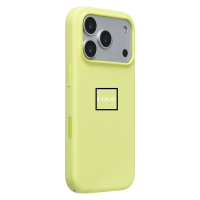 Чехол-накладка с анимацией для Apple iPhone 17 Pro (Неоновый желтый) ORG Silicone Case