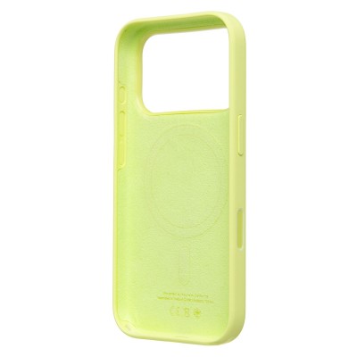 Чехол-накладка с анимацией для Apple iPhone 17 Pro (Неоновый желтый) ORG Silicone Case