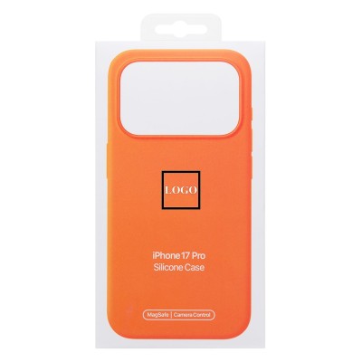 Чехол-накладка с анимацией для Apple iPhone 17 Pro (Оранжевый) ORG Silicone Case