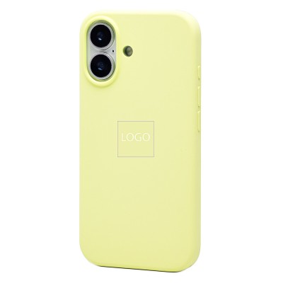 Чехол-накладка с анимацией для Apple iPhone 17 (Неоновый желтый) ORG Silicone Case