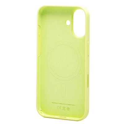 Чехол-накладка с анимацией для Apple iPhone 17 (Неоновый желтый) ORG Silicone Case