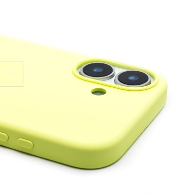 Чехол-накладка с анимацией для Apple iPhone 17 (Неоновый желтый) ORG Silicone Case