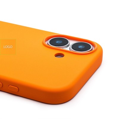 Чехол-накладка с анимацией для Apple iPhone 17 (Оранжевый) ORG Silicone Case