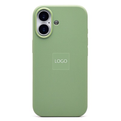 Чехол-накладка с анимацией для Apple iPhone 17 (Зеленый мох) ORG Silicone Case