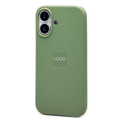 Чехол-накладка с анимацией для Apple iPhone 17 (Зеленый мох) ORG Silicone Case