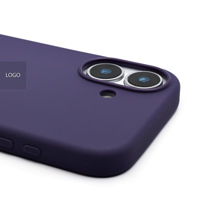 Чехол-накладка с анимацией для Apple iPhone 17 (Фиолетовый туман) ORG Silicone Case