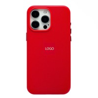 Чехол-накладка экокожа для Apple iPhone 15 Pro Max (Красный) ORG SM002 SafeMag