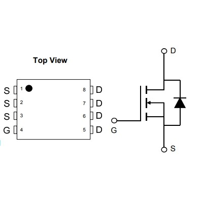 Микросхема AON6372 N-Channel MOSFET 30V 47A