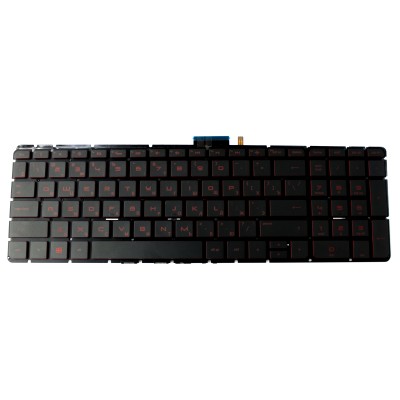 Клавиатура для HP 15-ab 17-g Черная с красной подсветкой p/n: 809031-251