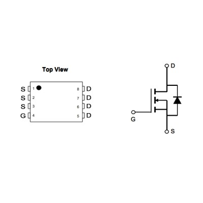 Микросхема AON6428 N-Channel MOSFET 30V 43A