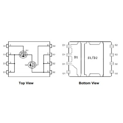 AON6932A N-Channel MOSFET 30V 28A