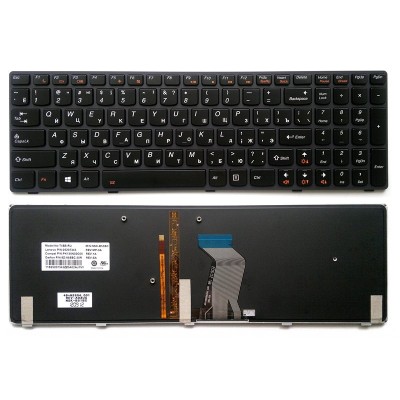 Клавиатура для ноутбука Lenovo Y580 С подсветкой P/N: 25-207343, 25207343, T4B8-RU, NSK-B55BC 0R