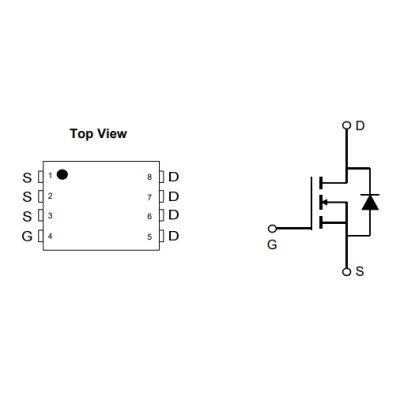 AON7506 N-Channel MOSFET 30V 12A