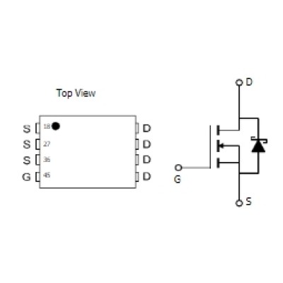 Микросхема AON6780 N-Channel MOSFET 30V 85A