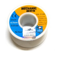 Припой-катушка Mechanic 0,5мм HX-T100 45гр Sn:63% pb:37%