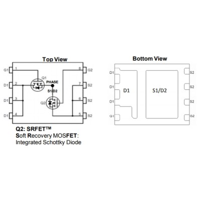 AON6984 Dual N-Channel MOSFET 30V 50A