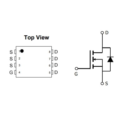 Микросхема AON7466 N-Channel MOSFET 30V 30A