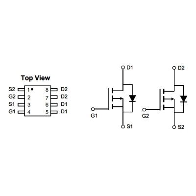 AO4807 P-Channel MOSFET 30V 6A