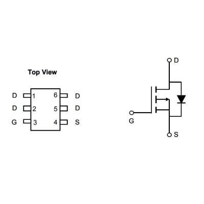 AO6405 P-Channel MOSFET 30V 5A