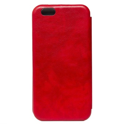 Чехол-книжка для Apple iPhone 6 (красный) открытие вбок - BC002