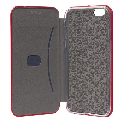Чехол-книжка для Apple iPhone 6 (красный) открытие вбок - BC002