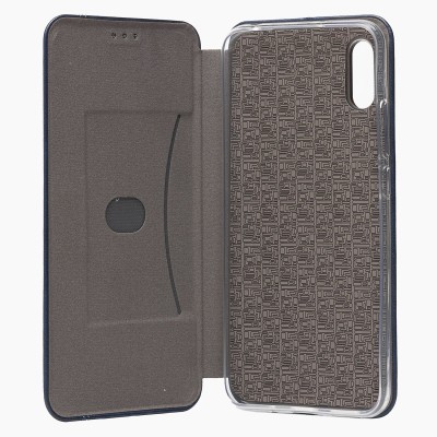 Чехол-книжка для Xiaomi Redmi 9i (синий) открытие вбок - BC002