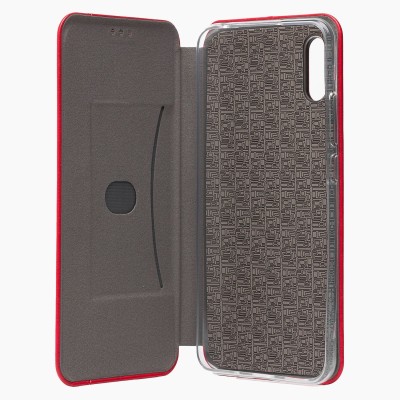 Чехол-книжка для Xiaomi Redmi 9i (красный) открытие вбок - BC002