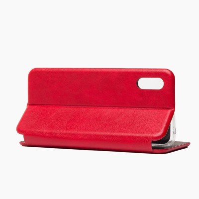 Чехол-книжка для Xiaomi Redmi 9i (красный) открытие вбок - BC002