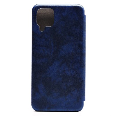 Чехол-книжка для Samsung A125 Galaxy A12 (синий) открытие вбок - BC002