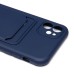 Чехол-накладка для Apple iPhone 11 (темно-синий) - SC304 с картхолдером