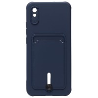 Чехол-накладка для Xiaomi Redmi 9A (темно-синий) - SC304 с картхолдером