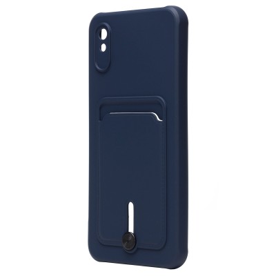 Чехол-накладка для Xiaomi Redmi 9A (темно-синий) - SC304 с картхолдером