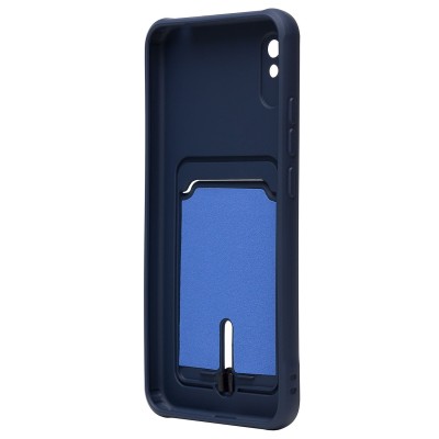 Чехол-накладка для Xiaomi Redmi 9A (темно-синий) - SC304 с картхолдером