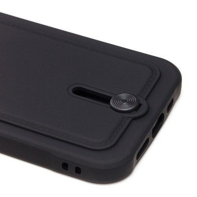 Чехол-накладка для Apple iPhone 12 (черный) - SC304 с картхолдером