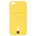 Чехол-накладка для Apple iPhone 8 Plus (желтый) - SC304 с картхолдером