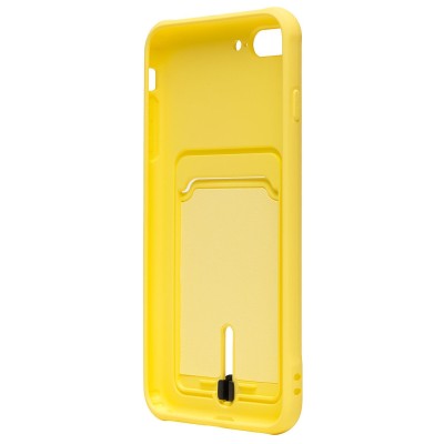 Чехол-накладка для Apple iPhone 8 Plus (желтый) - SC304 с картхолдером