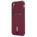 Чехол-накладка для Apple iPhone XR (бордовый) - SC304 с картхолдером