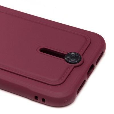 Чехол-накладка для Apple iPhone XR (бордовый) - SC304 с картхолдером