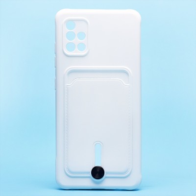 Чехол-накладка для Samsung A515 Galaxy A51 4G (белый) - SC304 с картхолдером