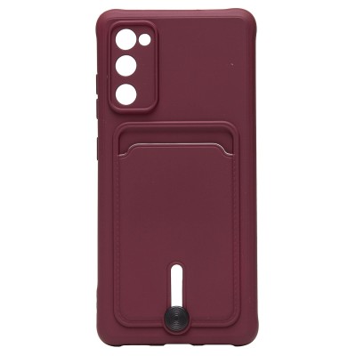 Чехол-накладка для Samsung G780 Galaxy S20FE (бордовый) - SC304 с картхолдером Чехол-накладка для Samsung G780 Galaxy S20FE (бордовый) - SC304 с картхолдером