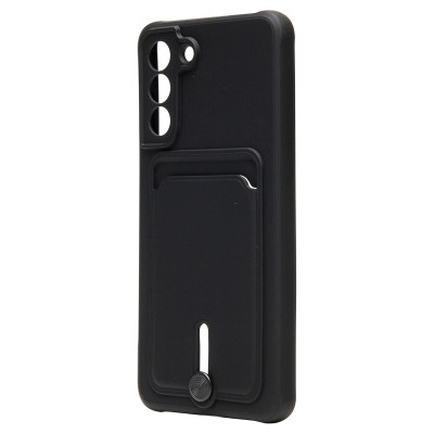 Чехол-накладка для Samsung G990 Galaxy S21FE (черный) - SC304 с картхолдером